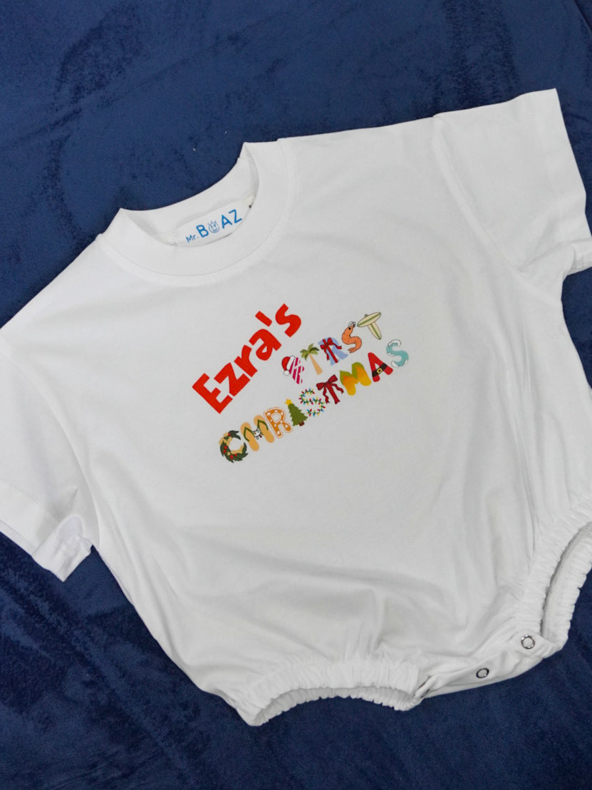 Personalised “First Christmas” Romper