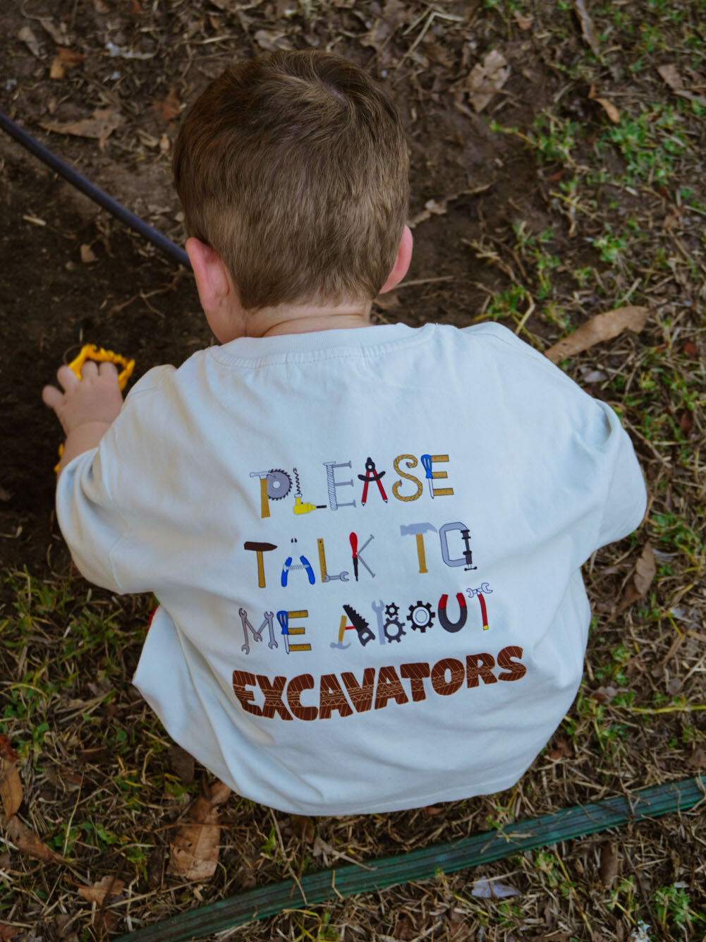 Excavator Kids Oversized Tee