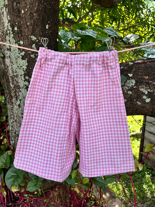Pink gingham pant